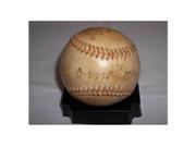 Powers Collectibles 38549 Signed Young Cy Official League Yarn Wrapped Baseball on the sweet spot off center in black ink.