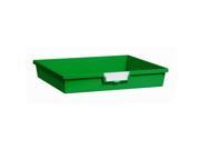 Extra Wide Home Indoor Office Document Storage Double Depth Tote Tray In Primary Green