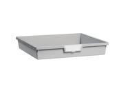 Extra Wide Home Indoor Office Document Storage Single Depth Tote Tray In Light Gray