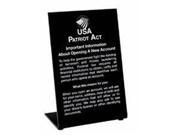 MMF 283560004 Sign Compliance Patriot 6 X 9 Inches Information White On Black