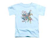 Trevco Dc Lead The Charge Short Sleeve Toddler Tee Light Blue Large 4T