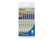 Bazic 1737 24 Prima Blue Stick Pen with Cushion Grip Pack of 24