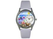 Whimsical Watches S1210013 Flip flops bay Blue Leather And Silvertone Watch
