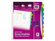 Avery Dennison 11293 Style Edge Insertable Dividers with Pocket 8 Tab
