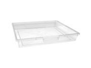 Extra Wide Home Indoor Office Document Storage Single Depth Tote Tray In Clear