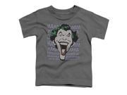 Trevco Dc Dastardly Merriment Short Sleeve Toddler Tee Charcoal Large 4T
