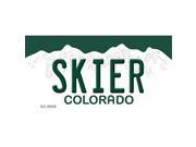 Smart Blonde M-9929 Skier Colorado Background License Plate Metal Magnet Novelty Smart Blonde M-9929 Skier Colorado Background License Plate Metal Magnet Novelty
