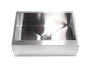Contempo Living HFS3022 30 in. Single Bowl Zero Radius Well Angled Farm Apron Kitchen Sink - Stainless Steel, 16 Gauge Contempo Living HFS3022 30 in. Single Bowl Zero Radius Well Angled Farm Apron Kitchen Sink - Stainless Steel, 16 Gauge