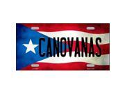 Smart Blonde LP-11329 Canovanas Puerto Rico Flag Background License Plate Metal Novelty Smart Blonde LP-11329 Canovanas Puerto Rico Flag Background License Plate Metal Novelty