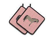Carolines Treasures BB7910PTHD Welsh Pony Horse Pink Check Pair of Pot Holders Carolines Treasures BB7910PTHD Welsh Pony Horse Pink Check Pair of Pot Holders