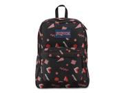 JanSport Superbreak School Backpack - High Risk Red Fresh Prince - Silver