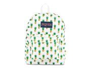 JanSport Superbreak School Backpack -Pineapple Multi Tropic Gold - Silver