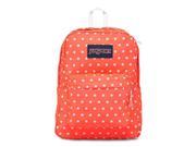 JanSport Superbreak School Backpack - Tahitian Dots - Orange & White