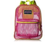 JanSport Mesh Pack School Backpack - Cyber - Pink