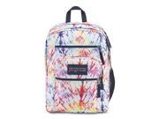 JanSport Big Student School Backpack - Rainbow Tie Dye - Silver