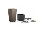Lechuza EP-LCUB-TAU-06 6 x 6 x 10 in. Cubico Premium Maxi Planter, Taupe Gloss Lechuza EP-LCUB-TAU-06 6 x 6 x 10 in. Cubico Premium Maxi Planter, Taupe Gloss