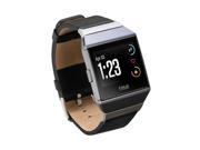 Tuff Luv I14-77 Genuine Leather Adjustable Strap & Wristband for Fitbit Ionic - Black