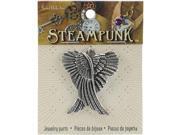 Solid Oak STEAM233 Crossed Wings Silver Steampunk Metal Pendant Solid Oak STEAM233 Crossed Wings Silver Steampunk Metal Pendant