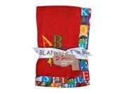 Trend-Lab 30348 Dr. Seuss Alphabet Seuss Framed Coral Fleece Baby Blanket