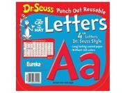 (3 Pk) Dr Seuss Punch Out Reusable Red Letters 4In