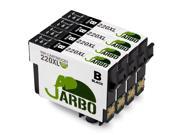 JARBO Replacement for Epson 220 Black Ink Cartridge High Capacity 4 Packs for Epson Workforce WF 2650 WF 2630 WF 2660 WF 2750 WF 2760 XP 320 XP 420 XP 424 Print