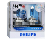 For Philips H4 Silver Warrior White Vision 4300K Halogen Bulbs Xenon Effect H4 Twin Pack