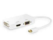 DM HI17 3 in 1 Mini DisplayPort Mini DP Thunderbolt to HDMI VGA DVI Adapter Cable Converter Full HD 1080p for Apple Mac Book MacBook Pro MacBook Air Mac m