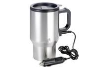 Heated 16oz 12v Car Mug Auto Travel Heating Cup with Airtight Lid and Anti spill Slider Stainless Steel – for Hot Coffee Warm Tea