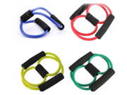 Fitness equipment elastic resistance bands tubework out exercise band for yoga Random Color
