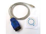 USB VAG COM KKL 409.1 OBD2 cable Auto Scanner Scan Tool for Audi Volkswagen VW AUDI Blue VAG COM