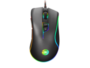 F300 RGB Backlit Wired 4000dpi Gaming Mouse 9 Programmable Buttons Optical Computer Mouse Supports Windows XP Vista Linux Win 7 Win 8 Win 10