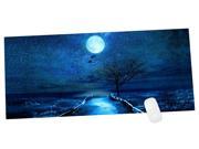 Cennbie Large Mouse Mat 35.4 x 15.5in IN Moon Night Rubber Oblong MousePad Computer Desk Stationery Accessories Mouse Pads