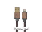 MFI Certified 30cm Leather Lightning Connector Charger Cable for iPhone 6s 6 5s