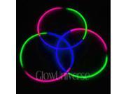 200 24 Glow Necklaces in Tri Color Green Pink Blue