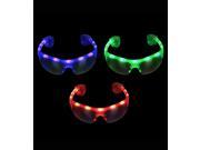 25 LED Flashing Sports and Party Multicolored Light Up Raver Sunglasses