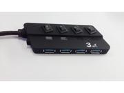QSMHYM 4 Port USB 3.0 HUB With Independent Switch QSM 0311