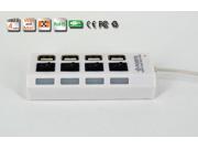 4 Port USB 2.0 HUB With Independent Switch QSM H010 W