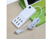 6 Port USB Charger 12A Fast Charging Adapter With Switch