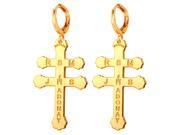 U7 Lorraine Cross Dangle Earrings Symbol of Free Platinum Plated 18K Gold Plated Religious Fashion Jewelry for Women