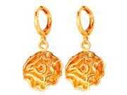 U7 Elegant Flower Shaped Drop Earrings Platinum Plated 18K Gold Plated Dangle Earring Fashion Jewelry for Women
