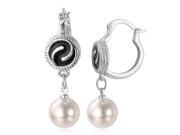 U7 Platinum Plated 18K Gold Plated Dangle Earrings Synthetic Pearl Drop Earrings Elegant Fashion Jewelry for Women
