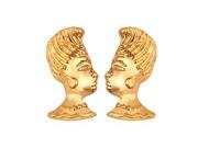 U7 Women Head Shaped Stud Earrings Vintage Style Platinum Plated 18K Gold Plated Head Shape Earring Fashion Jewelry for Women