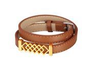 U7 High Quality Genuine Leather Bracelet Multitour Black Brown Stainless Steel 18K Gold Plated Rhombus Pattern Bracelets Chic Fashion Jewelry for Women