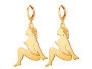 U7 Cute Beauty Shaped Dangle Earrings Platinum Plated 18K Gold Plated Drop Earring Fancy Fashion Jewelry for Women