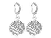 U7 Elegant Flower Shaped Drop Earrings Platinum Plated 18K Gold Plated Dangle Earring Fashion Jewelry for Women
