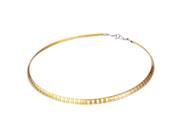 U7 Two tone Colored Omega Chain Necklace Stainless Steel 18K Gold Plated Length 16 Width 0.2 Fashion Jewelry for Men or Women