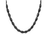U7 Rope Chain Necklace Stainless Steel Black Gun Plated 18K Gold Plated Twist Chain Necklaces Width 0.2 Five Size Optional Fashion Jewelry for Men Women