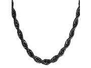 U7 Rope Chain Necklace Stainless Steel Black Gun Plated 18K Gold Plated Twist Chain Necklaces Width 0.4 Five Size Optional Fashion Jewelry for Men Women