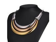 U7 Tri colored Collar Necklace 18K Gold Plated Rose Gold Plated Stainless Steel Torque Choker Necklaces Fashion Jewelry for Women