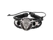 U7 Ox head Charm Cord Bracelet High Quality Genuine Leather Black Brown Multirang Bracelets Cool Accessories Fashion Jewelry for Men